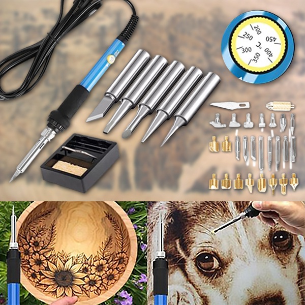 Set profesional para pirograbado en madera (45 piezas) | PYROPEN