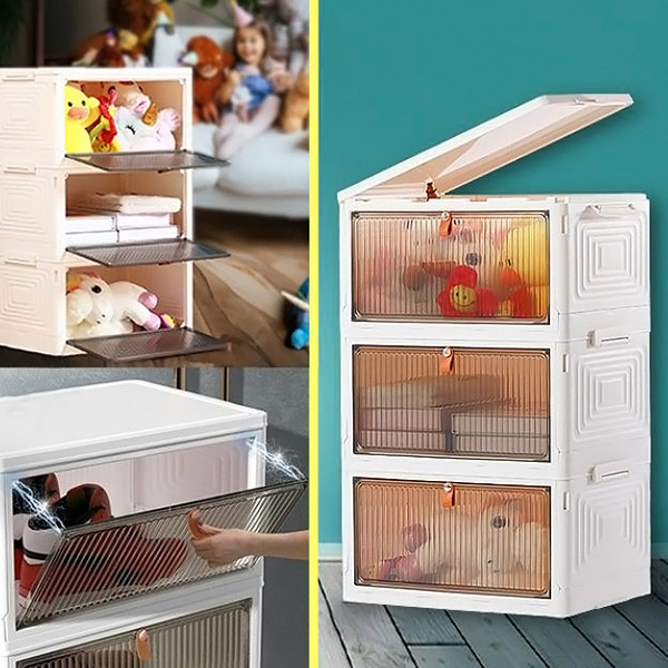 Caja de almacenamiento con tapa - lista en 2 minutos, sin herramientas | ORGABOX
