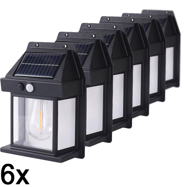 6x Luz solar para exterior – no requiere cableado | FLUXLAMP