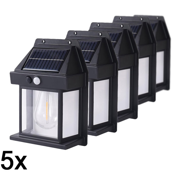 5x Luz solar para exterior – no requiere cableado | FLUXLAMP